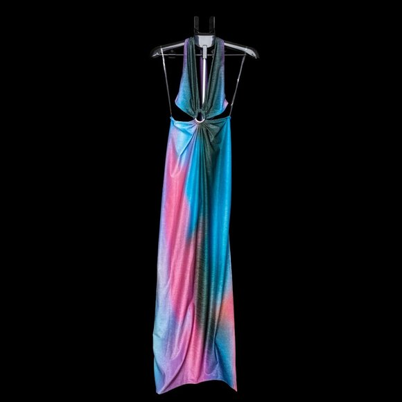 Baobab Ombre Cutout Halter Maxi Dress – Multicolor – Size S – NWT - Picture 1 of 6